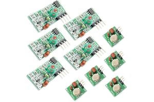 KIRO&SEEU 5pcs 433M Transmitter + Receiver Kit High Frequency Super Regenerative Transceiver Module Compatible with Burglar A