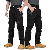 BOCOMAL FR Stretch Cargo Pants Lightweight Ripstop Relaxed Fit Flame Resistant Reinforced Work Carpenter Jeans NFPA2112 CAT2