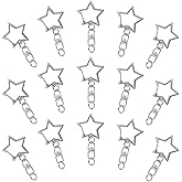60Pcs Star Shaped Spring Snap Keychain Clip,Metal Swivel Clasp Snap Hook Key Ring with Chain Hanging Buckle with Open Jump Ring Connector for DIY Crafts Key Ring Making,Keychain Accessories