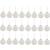 CraftMore Glass Ornament Mega Pack, 24 Piece, 60mm