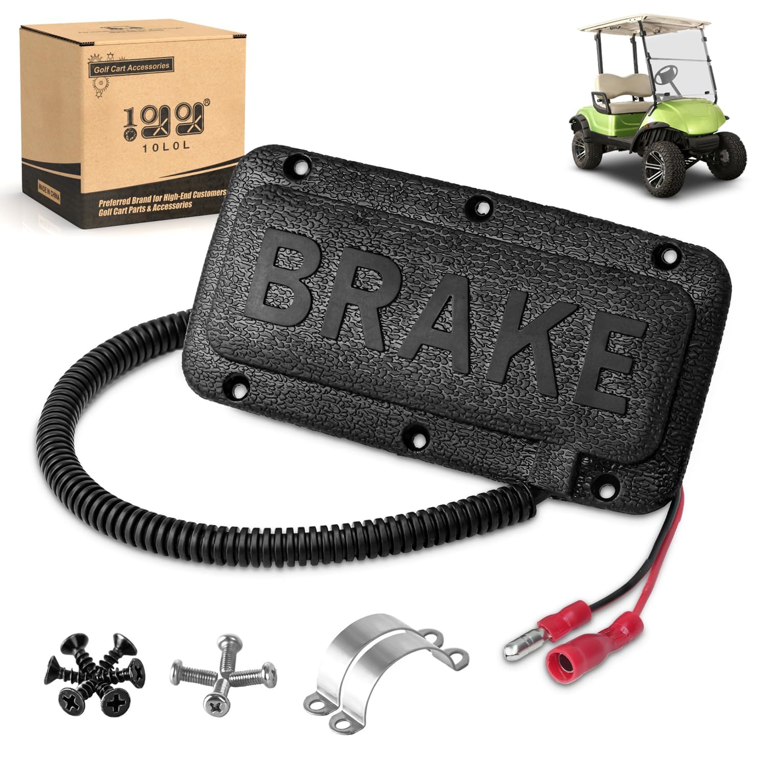 10L0L Universal Golf Cart Brake Light Switch Brake Pad for Yamaha Club Car EZGO Golf Carts