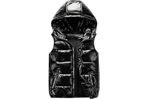 Happy Cherry Kids Winter Down Vest Hooded Vest Zip Windproof Padded Vest Jacket With Pockets