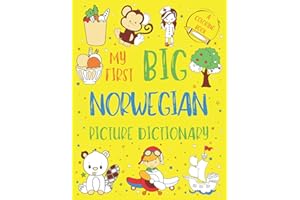 My First Big Norwegian Picture Dictionary: Two in One: Dictionary and Coloring Book - Color and Learn the Words - Norwegian B