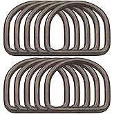 BIKICOCO Metal D-Rings Buckle, 1.77 inches Non-Welded for Webbing Sewing DIY - Gunmetal - Pack of 10