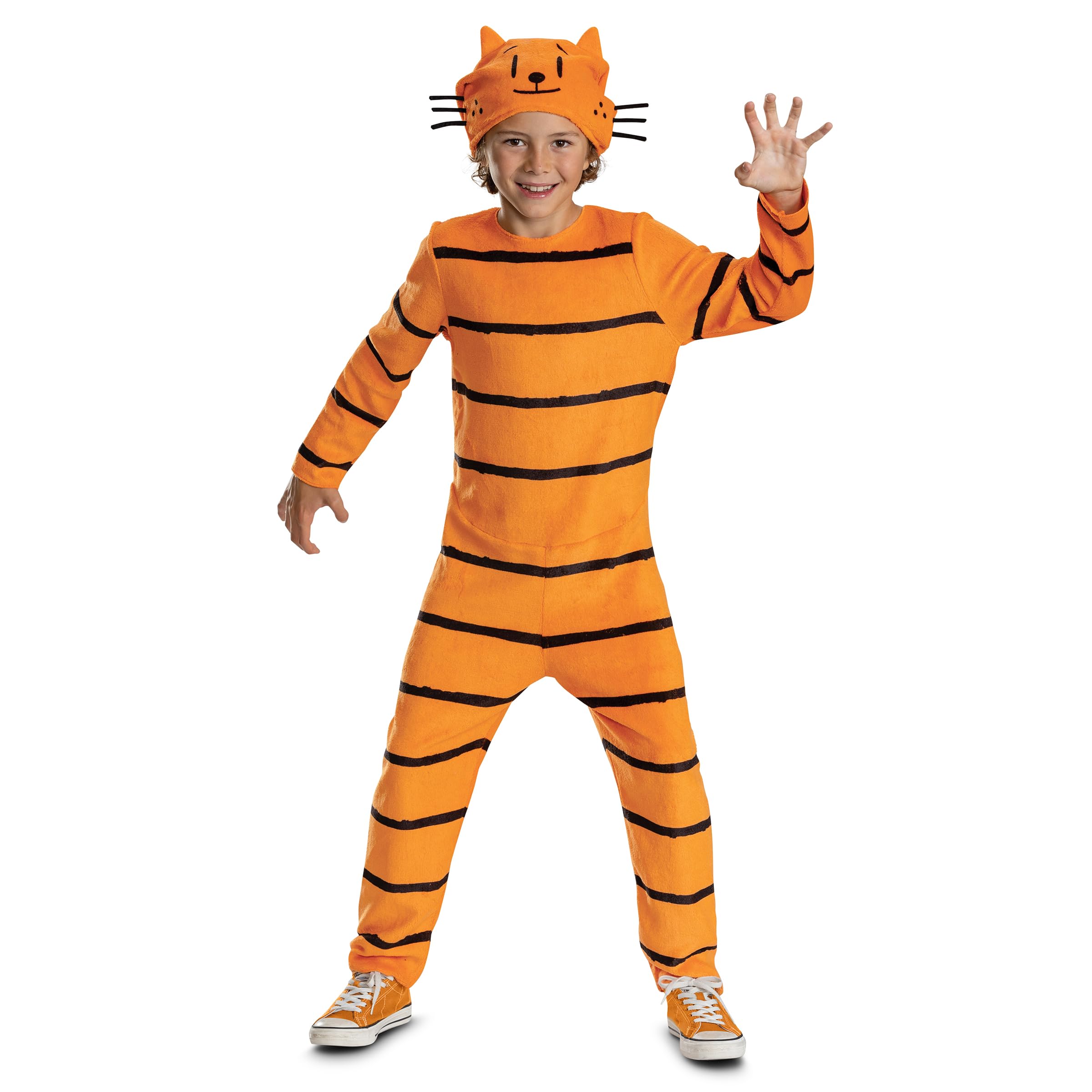 Disguise Dog Man Lil Petey Fancy Dress Jumpsuit for Kids, Official Boys Dress Up, Hooded Fabric Jumpsuit inspired by Dav Pilkey Books, Includes Detailed Fabric Cap, for Ages 4-6 & 7-8 years