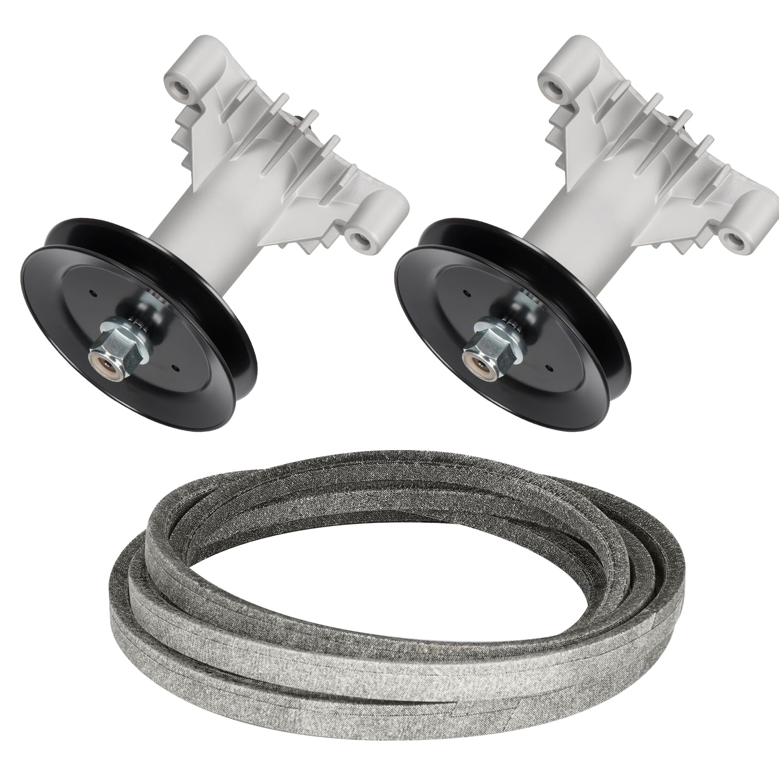 Photo 1 of 130794 Spindles Rebuild Kit Fit for 42 inch Craftsman/Poulan/Husqvarna YTH1842 LT1000 LT2000 2 Spindles 532130794, 2 Pulleys 129861 153535 21546127, 95 1/2" Deck Belt 21547027 21547082 144959