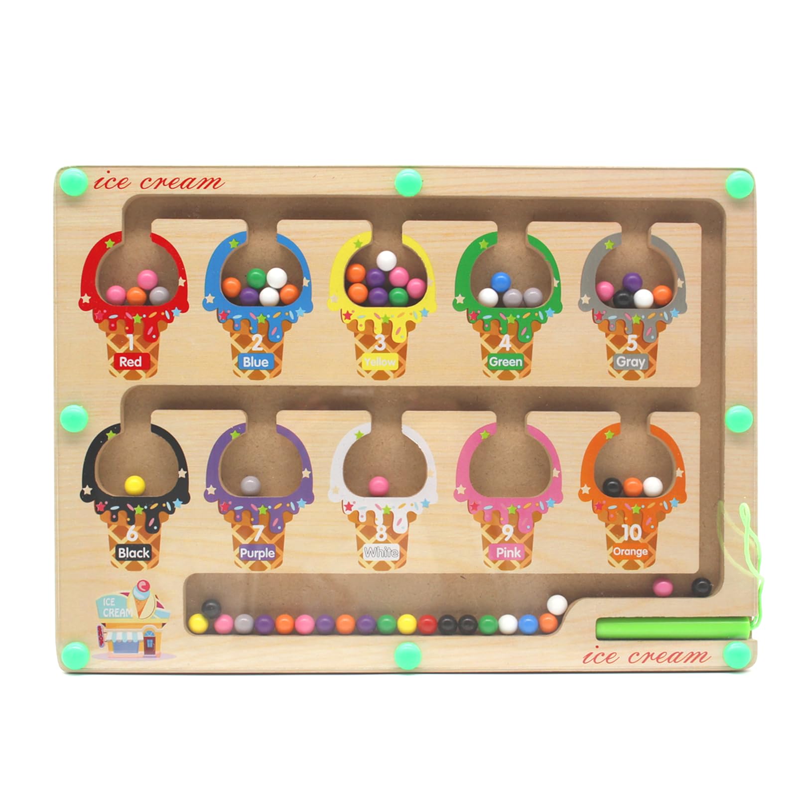 JDBlissful Magnetic Colour and Number Maze, Magnetic maze, Colour Sorting Toys for 3 4 5 Year Old Boys Girls, Fine Motor Skills Magnetic Game for Kids Toddlers Boys Girls, Great Gift for 3 Year Old