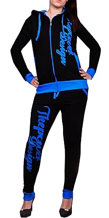 Violento Damen Sportanzug Boxusa Jogginganzug Thepower Design Jogger Hoodie 100% Baumwolle XXS-XXL
