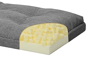 baibu 36 Inch Dual-Layer Patent Design Memory Foam Bench Cushion, Non-Slip Indoor Bench Cushion Standard Size Foam Pad with Machine Washable Cover (Dark Grey, 36x15x3in)