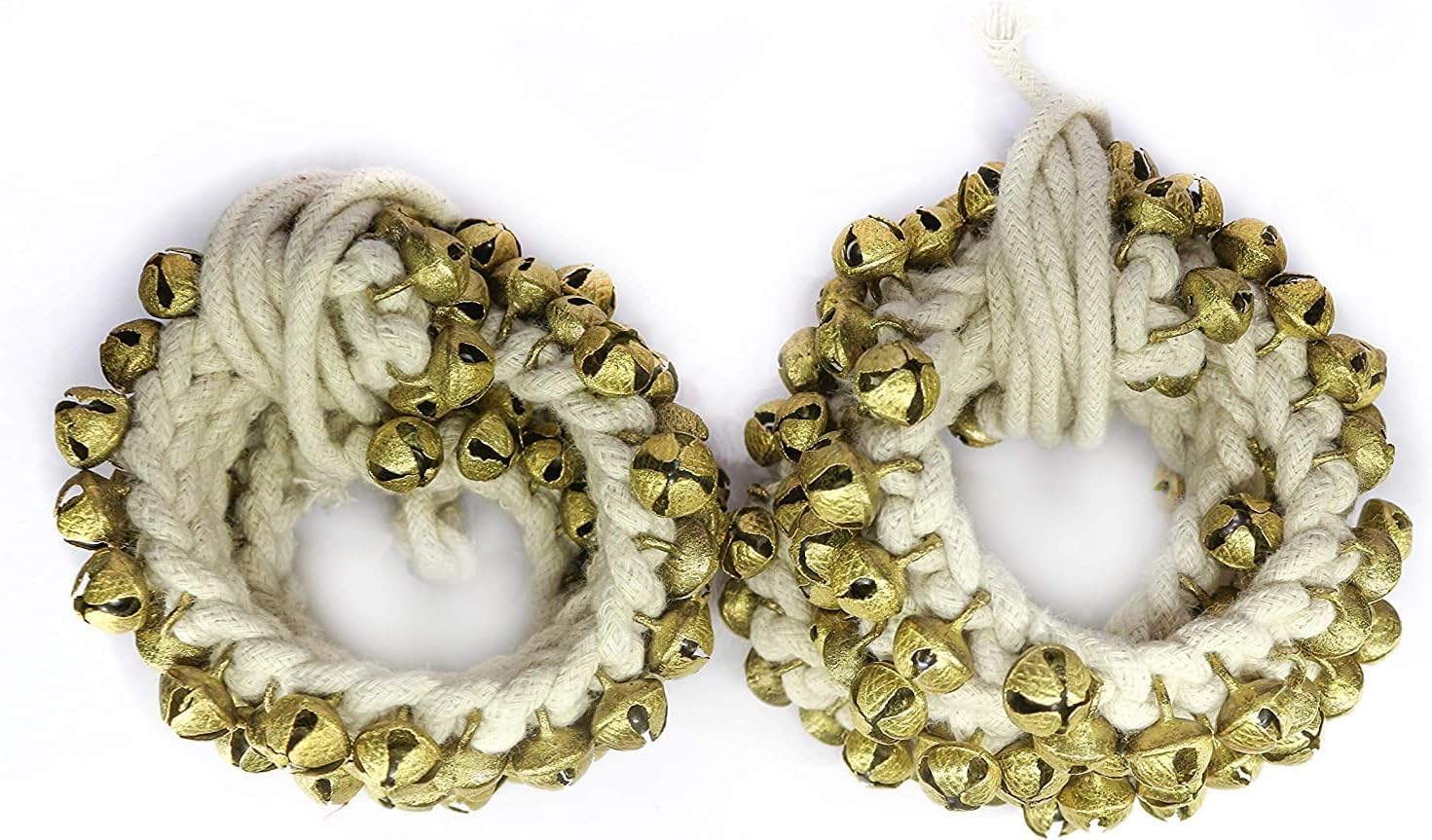 SHYAMVUN Kathak Dancing Ghungroo Bells (25+25 Bells) Music Anklet Pair, Indian Classical Dancers Anklet Musical Instrument Tied with Cotton Cord For Bharatnatyam