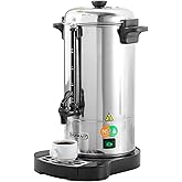 Commercial Coffee Urn 50 Cup/8L Coffee Dispenser with Upgraded Percolator, 304 Stainless Steel Hot Water Urn Beverage Dispenser with Keep Warm Mode, Large Coffee Maker for Catering Party