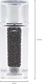 Cole & Mason Cube Clear Salt Shaker and Pepper Mill Duo view 2