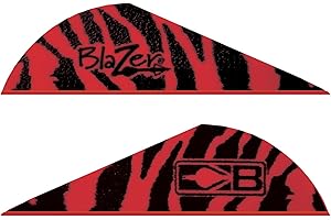 Bohning Blazer Tiger Archery Vane (100-Pack), Red
