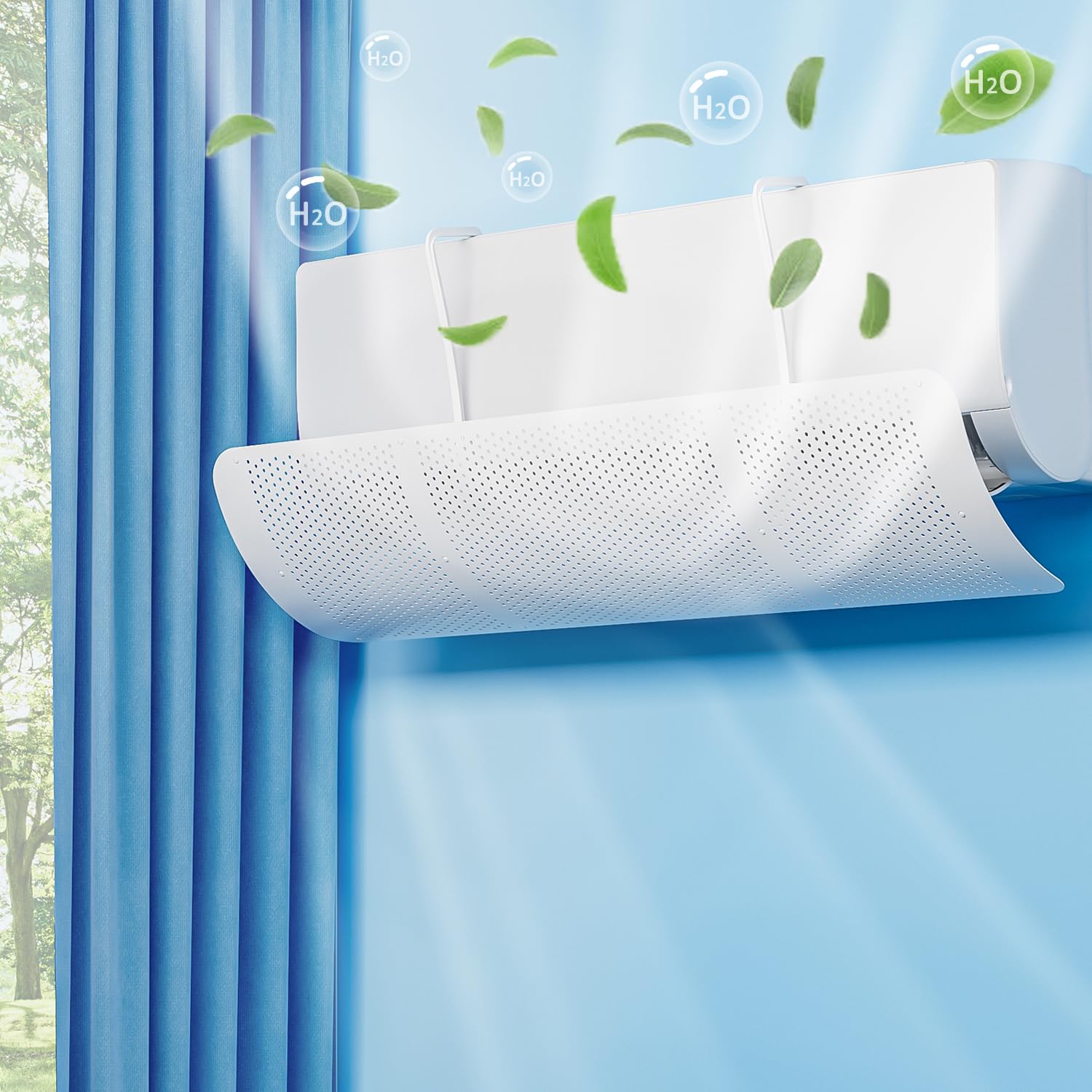 Universal Air Conditioner Deflector, Adjustable Telescopic Air Conditioning Deflector for Wall Conditioners for Home/Office,Elderly, Infants, Pregnant Women