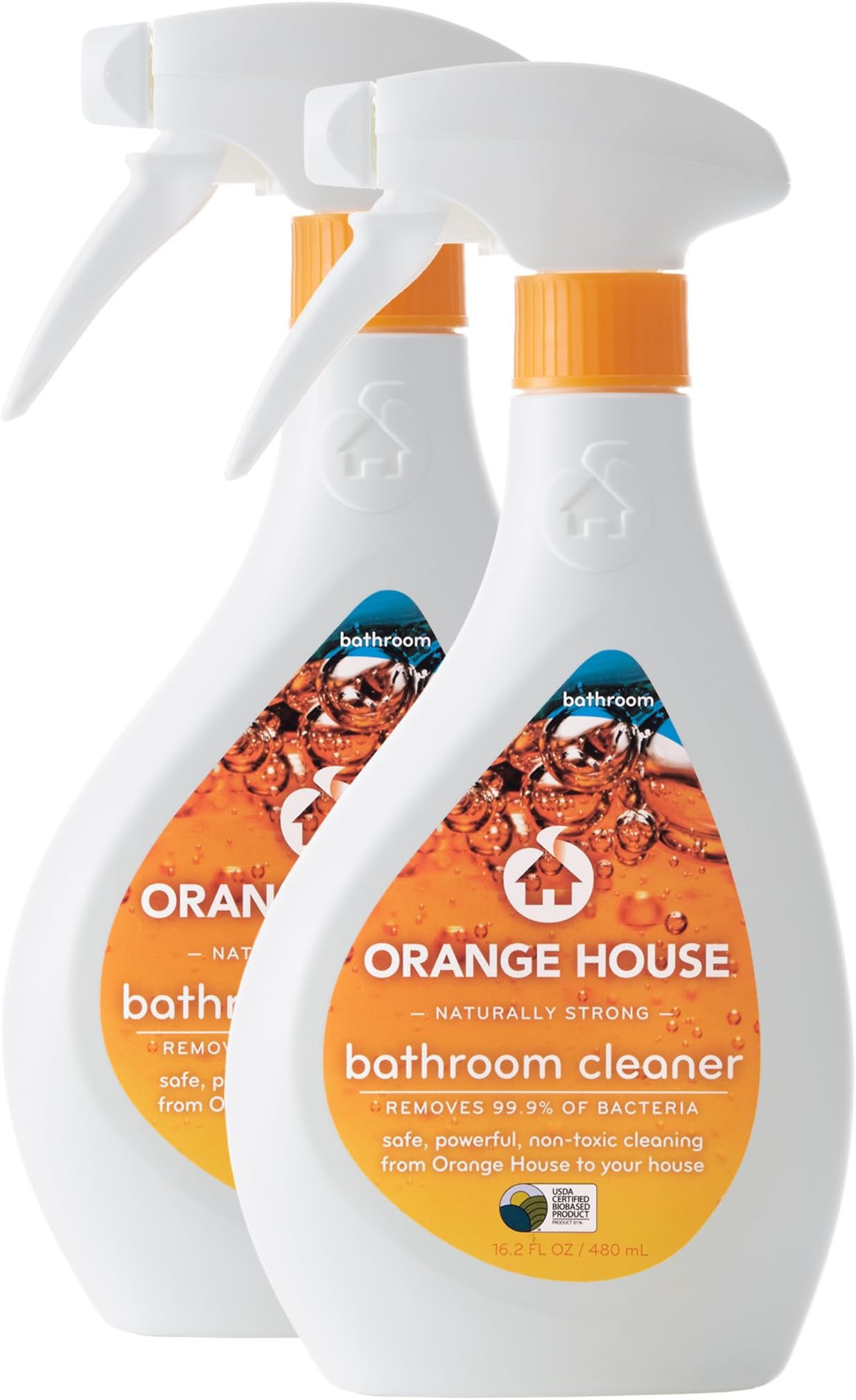 Orange House Bathroom Cleaner, Non-Toxic and Naturally Powerful, 16.2 fl. oz. (Pack of 2)