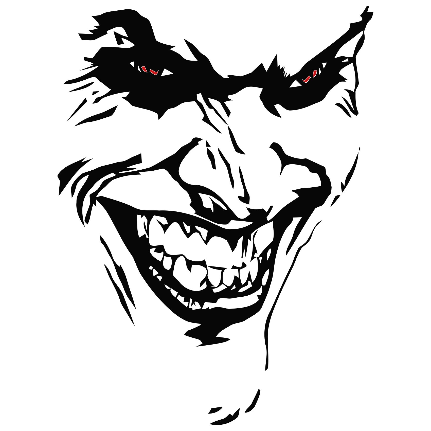 Finest Folia Joker 10 x 7 cm Why So Serious Car Bus Caravan Car Accessory Clown Sticker Decal Sticker (Gloss Black, K059 Joker)