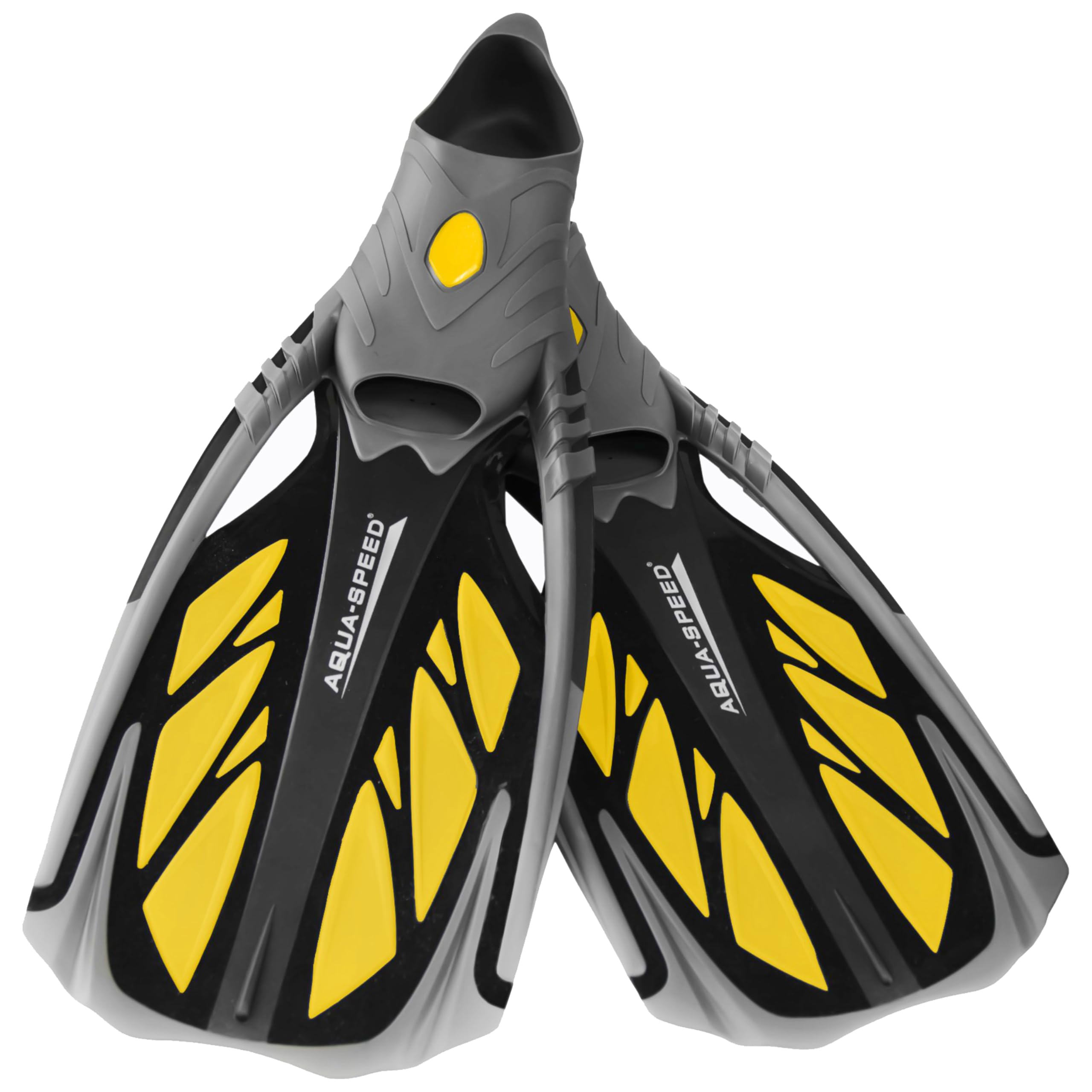 Aqua Speed INOX unisex fins | diving fins | swim fins | snorkel fins | for comfortable snorkeling | grey/yellow | Size:40/41