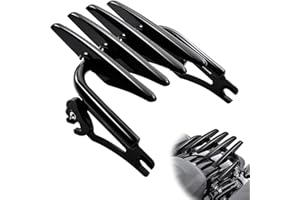 HUABRVE Motorcycle Luggage Rack for Harley Touring, Detachable Stealth Luggage Rack Compatible with 2009-2024 Harley Davidson Street/Road/Electra Glide Road King Tour Pack Accessories (Gloss Black)