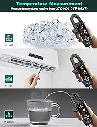 QLUUE Clamp Meter 9999 Counts, Multimeter Measures