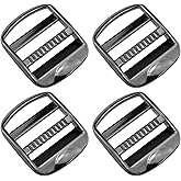 VAKTOK- 4pcs Metal Ladder Lock Buckle Slider Adjustable alloy buckle backpack strap accessories(Inner length 25mm)