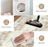 Famibay Hallway Runner Rug 60x300cm Non Slip Washable Brown Beige view 4
