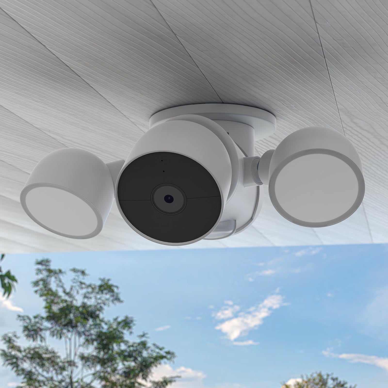Eave Mount for Google Nest Cam with Floodlight Outdoor Camera - ABS Stability Protective Case Google Nest Flood Light Camera Outdoor Eave Mount