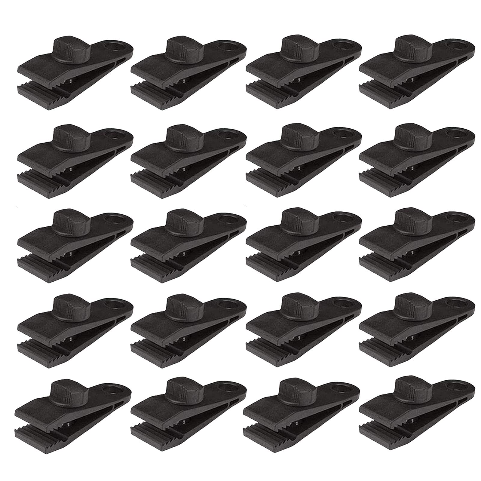 HengLiSam Tarp Clips Heavy Duty Lock Grip Clamps, Multipurpose Strong Locking Tighten Thumb Screw Tent Clips for Holding Up Camping Accessories Canopy, Car, Boat, Pool Cover (20pcs)