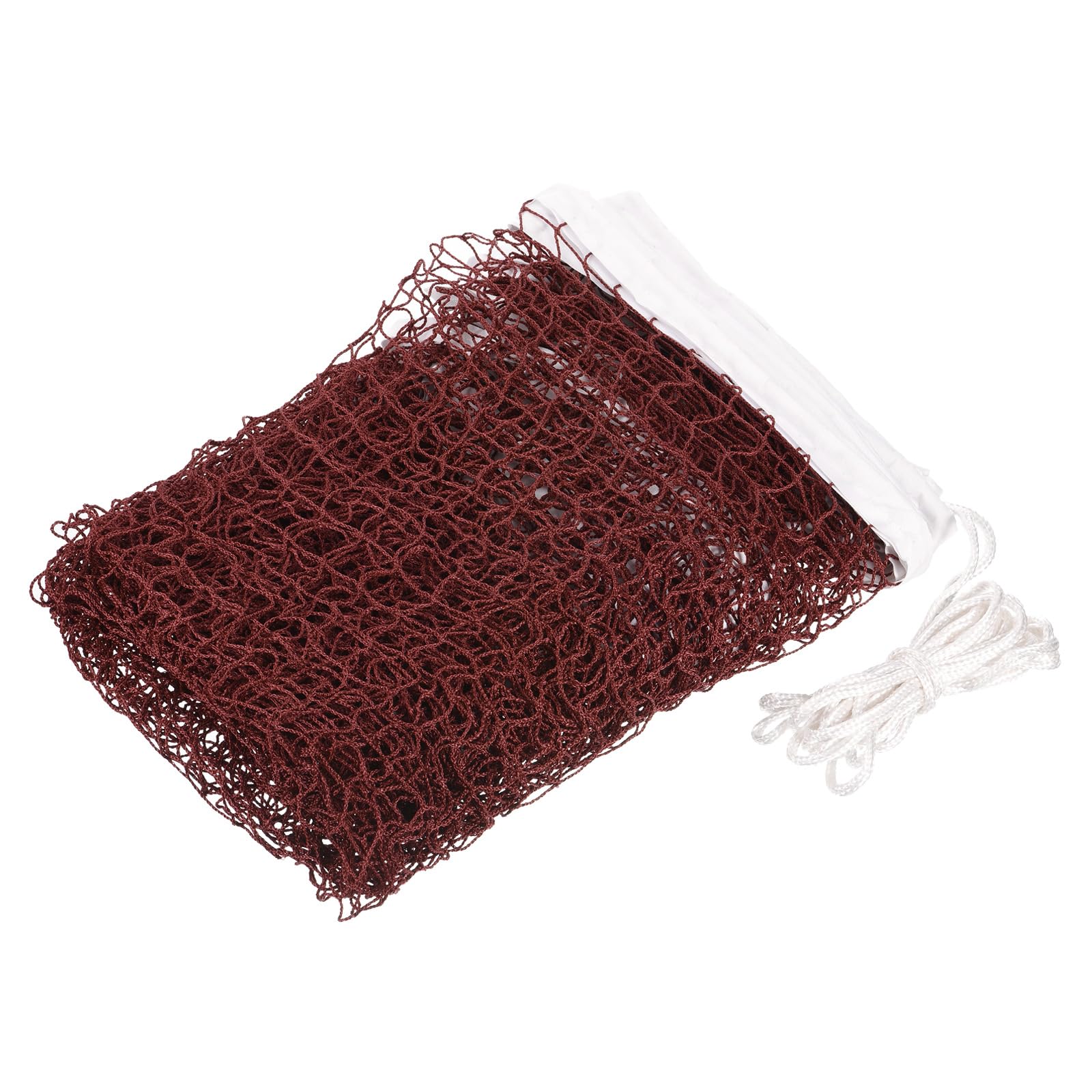 M METERXITY Foldable Badminton Net - Portable Badminton Durable Badminton Replacement Polypropylene Net with Nylon Rope for Indoor Outdoor Beach (20x2.5Ft, Red)