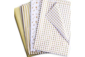 MR FIVE 60 Sheets Gold Tissue Paper Gift Wrap Bulk,20" x 28",Tissue Paper for Gift Bags,DIY and Craft,Wrapping Paper for Graduation,Birthday,Holiday Party Decoration