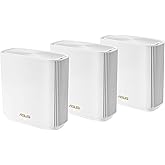 ASUS ZenWiFi Whole-Home Tri-Band Mesh WiFi 6E System (ET9 3PK), Coverage up to 7,800 sq.ft, 7800Mbps, New 6GHz Band, AiMesh,