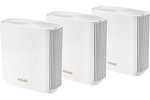 ASUS ZenWiFi Whole-Home Tri-band Mesh WiFi 6E System (ET8 3PK), Coverage up to 7,500 sq.ft, 6600Mbps, new 6GHz band, AiMesh, 
