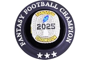 ZZXZJW 2025 Fantasy Football Championship Ring Trophy Award for Fantasy Football League Winner