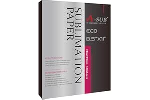 A-SUB Sublimation Paper 8.5x11 Inch for DIY Unique Christmas Gifts Compatible with Inkjet Printer which Match Sublimation Ink