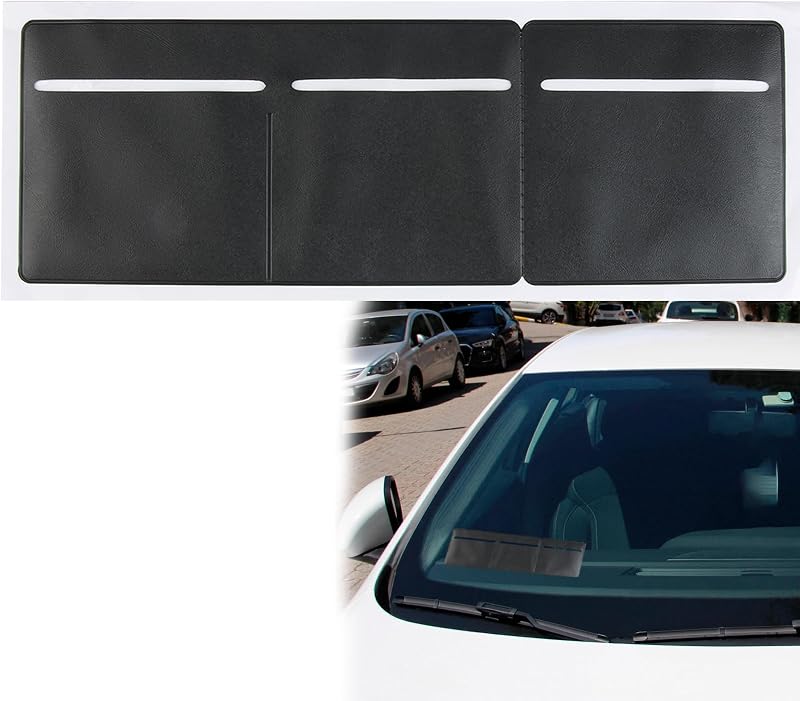 Gments 3-Pocket Windscreen Tax Disc Holder Car Permit Holder