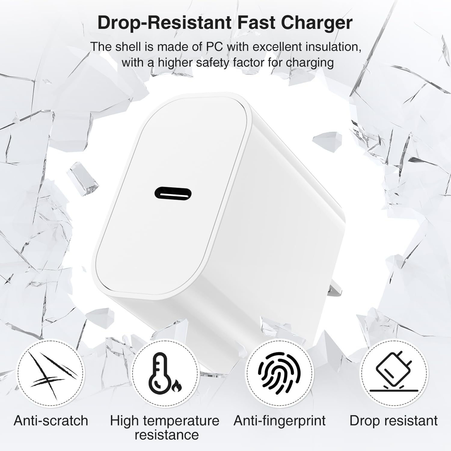 iPhone 17 16 15 Fast Charger 10ft, USB C Charging Block and Long Type C to C Cable Cord, iPad Wall Plug Power Adapter Cube Brick for Apple iPhone 17 Pro Max/17 Air/16 e/16 Pro/15 Plus/15 Mini/Samsung