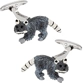 Cuff-Daddy Raccoon Cufflinks with Travel Presentation Gift Box