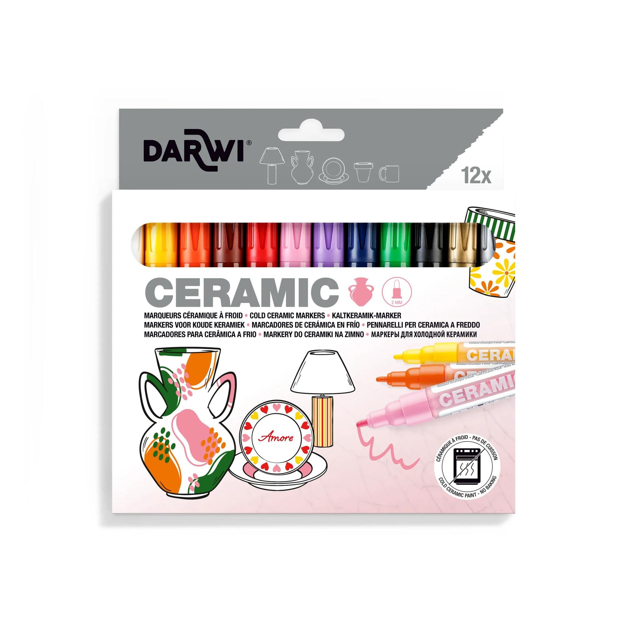 Armerina Darwi Ceramic Marker Pen, Multi-Colour