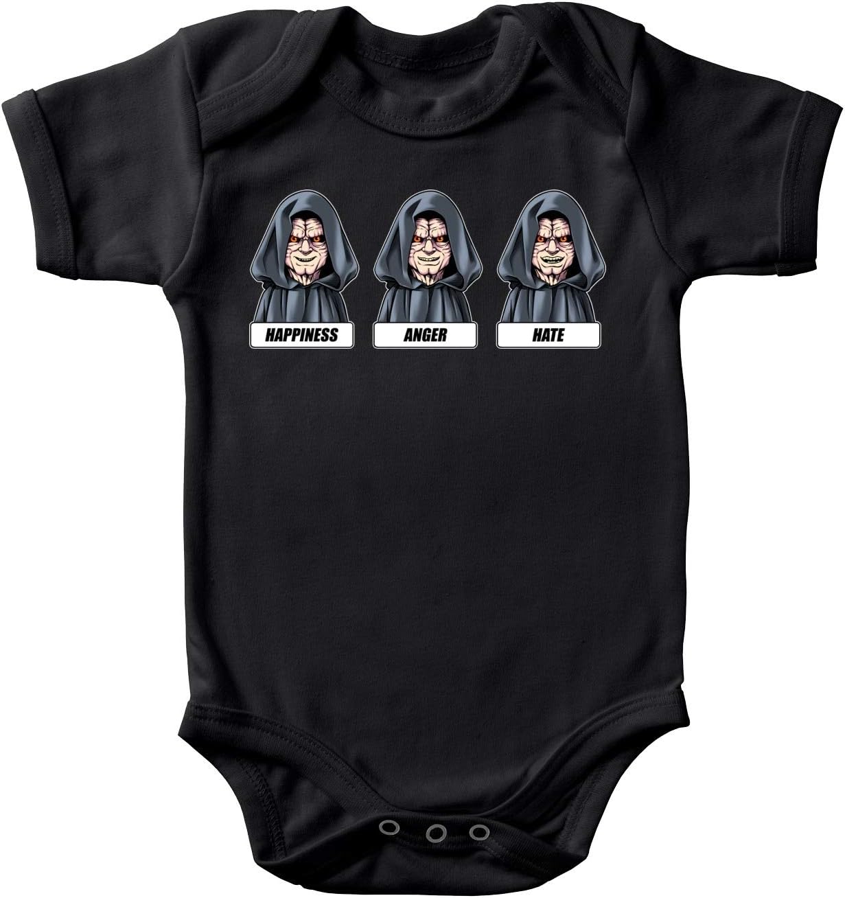Funny Star Wars Black Baby Bodysuit - Palpatine aka Darth Sidious The Sith (Star Wars Parody) (Ref:1106)