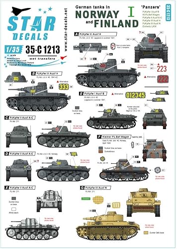 Amazon スターデカール 1 35 第二次世界大戦 ドイツ軍 ノルウェーとフィンランドに進駐したドイツ戦車 1 プラモデル用デカール Sd35 C1213 プラモデル 通販