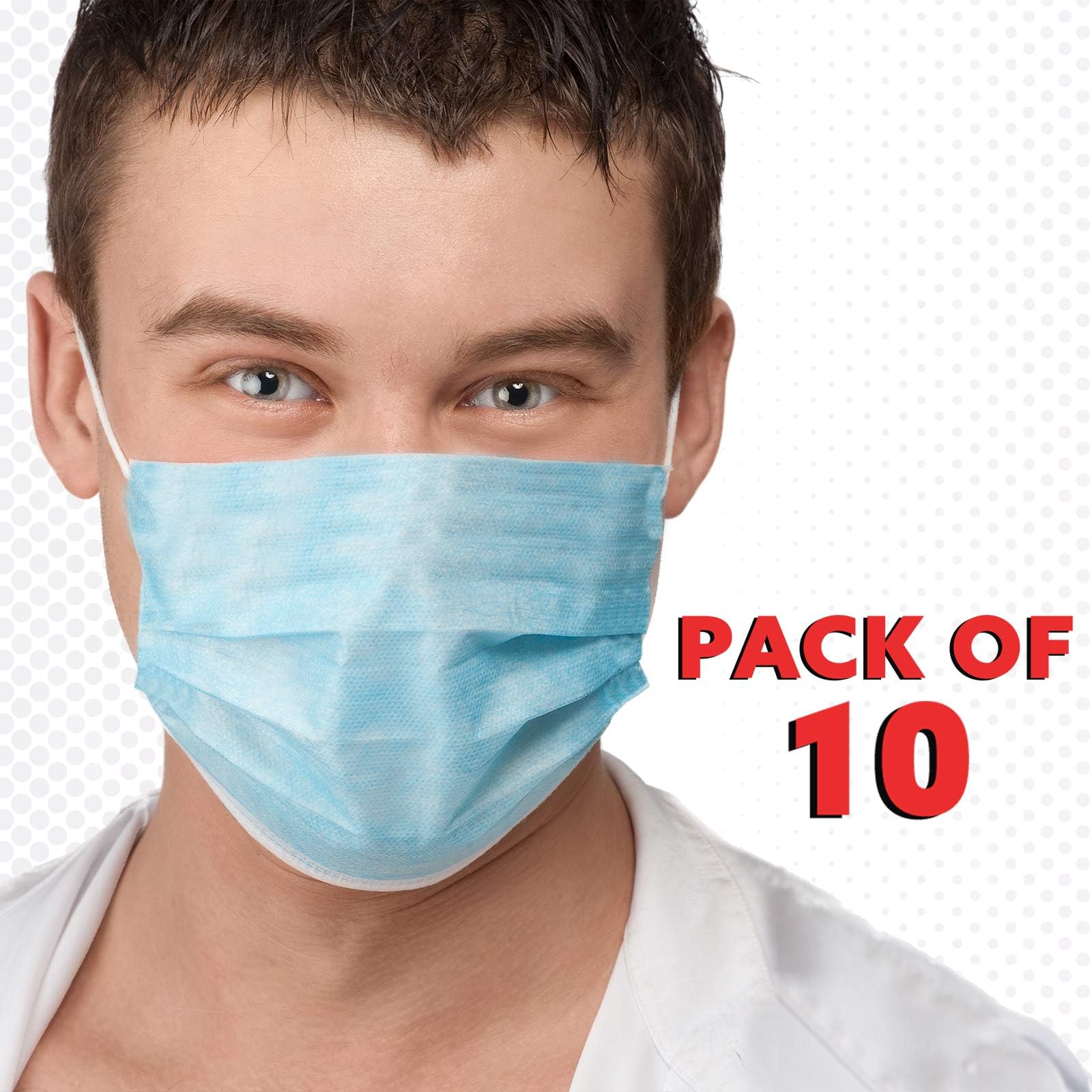 Tanness 10x Surgical Mask - Face Masks - Medical Mask, Surgical Face Mask, Flu Mask Pack Of 10