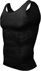 Odoland Compression Vest Men 3 Pack Slimming Shirt Black XL view 5
