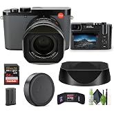 Leica Q3 43 60MP Compact Camera with 43mm Lens (19084) Bundle | For Photography &amp; Video | 60MP Full-Frame BSI CMOS Sensor | 8K Video | Full-Frame + 64GB Memory Card + Cleaning Kit + More