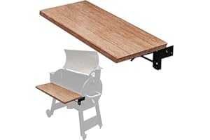 Iron Forge Tools 26x12 Wood Folding Grill Shelf Accessory - Charcoal Grill Accessories for Pellet Smoker Barbeque - Compatible with Traeger Pro 22, Pro 575, Ironwood 650 Series Texas Elite, Eastwood