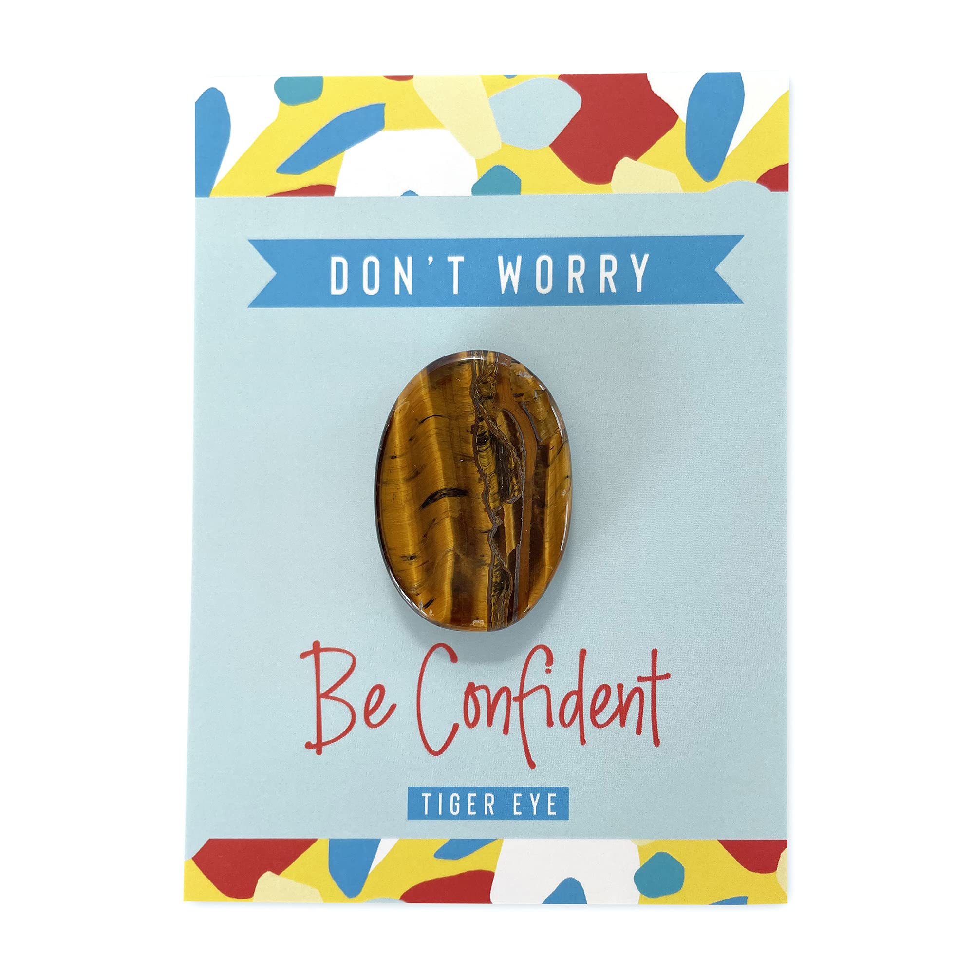 Tiger Eye Worry Stone Anxiety Relief Crystal Gift Birthday Graduation Stocking Filler