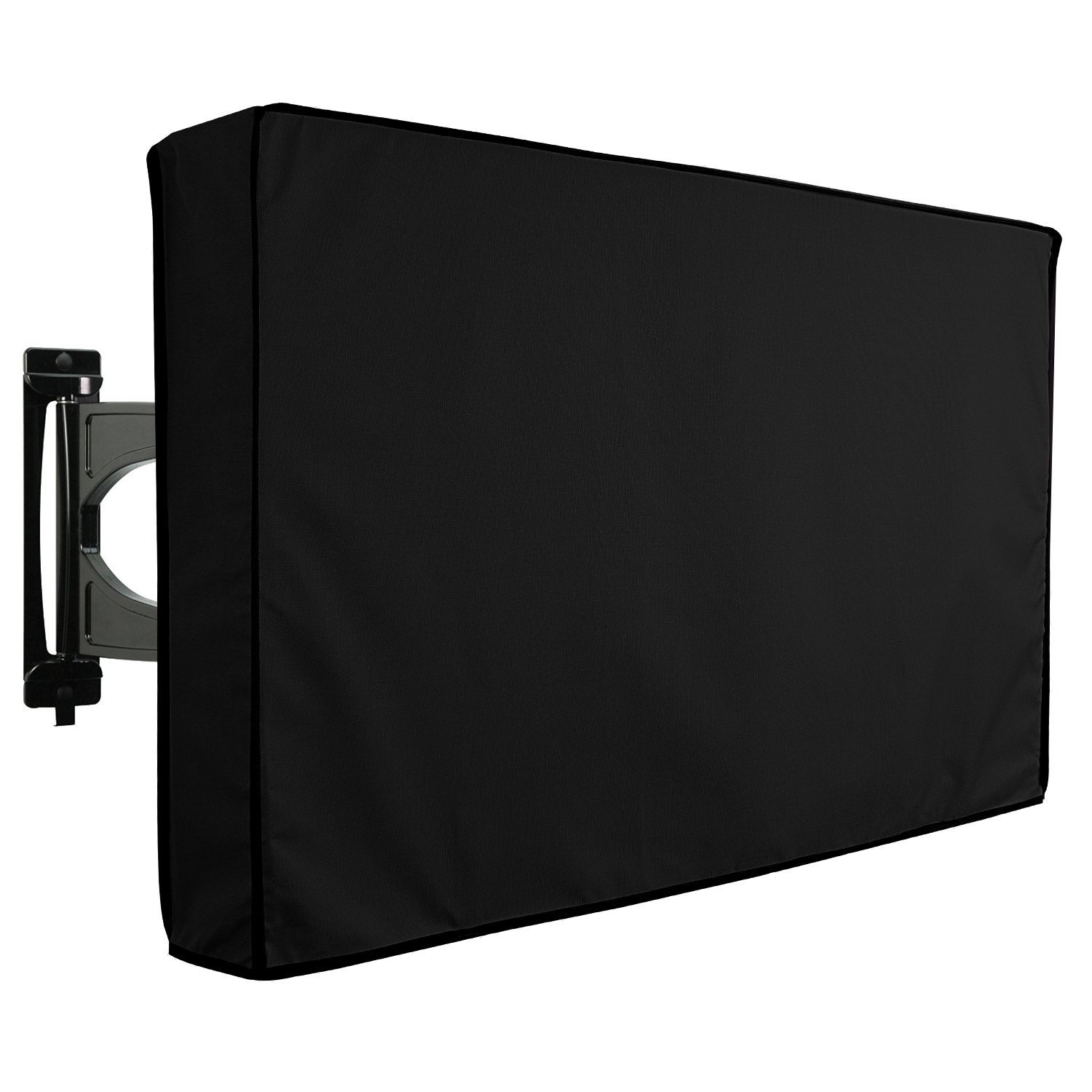 Outdoor TV Cover, PANTHER Series - Weatherproof Universal Protector for 65'' - 70'' LCD, LED, Television Sets - Compatible with Standard Mounts & Stands. Built In Remote Controller Storage - Black