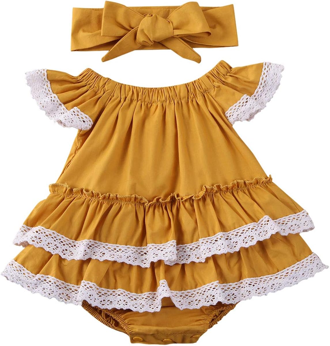 sunflower baby romper