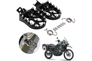 JFG RACING Motorcycle Footpegs Foot Pegs Pedals Rests CNC for KLR 650 KLR650 1987-2018 2021-2024 Black