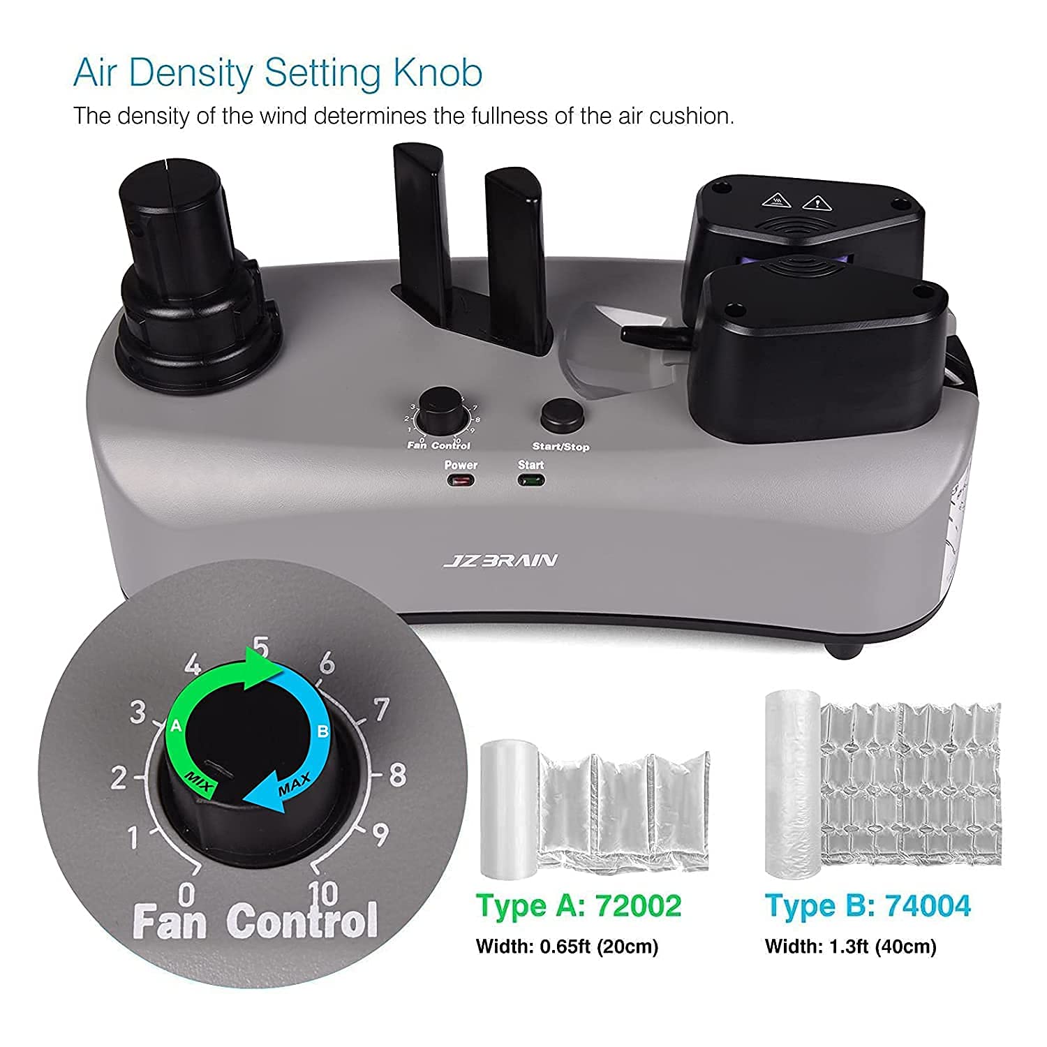 JZBRAIN YE300 110V Air Making Machine Air Pillow Maker Air Cushion