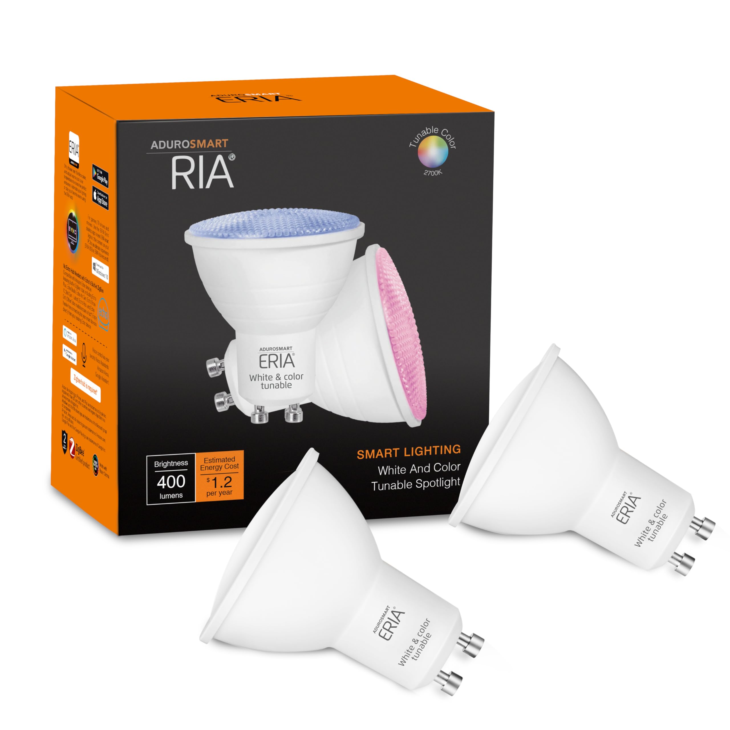 AduroSmart ERIA GU10 Tunable Colour & White (2 Pack)