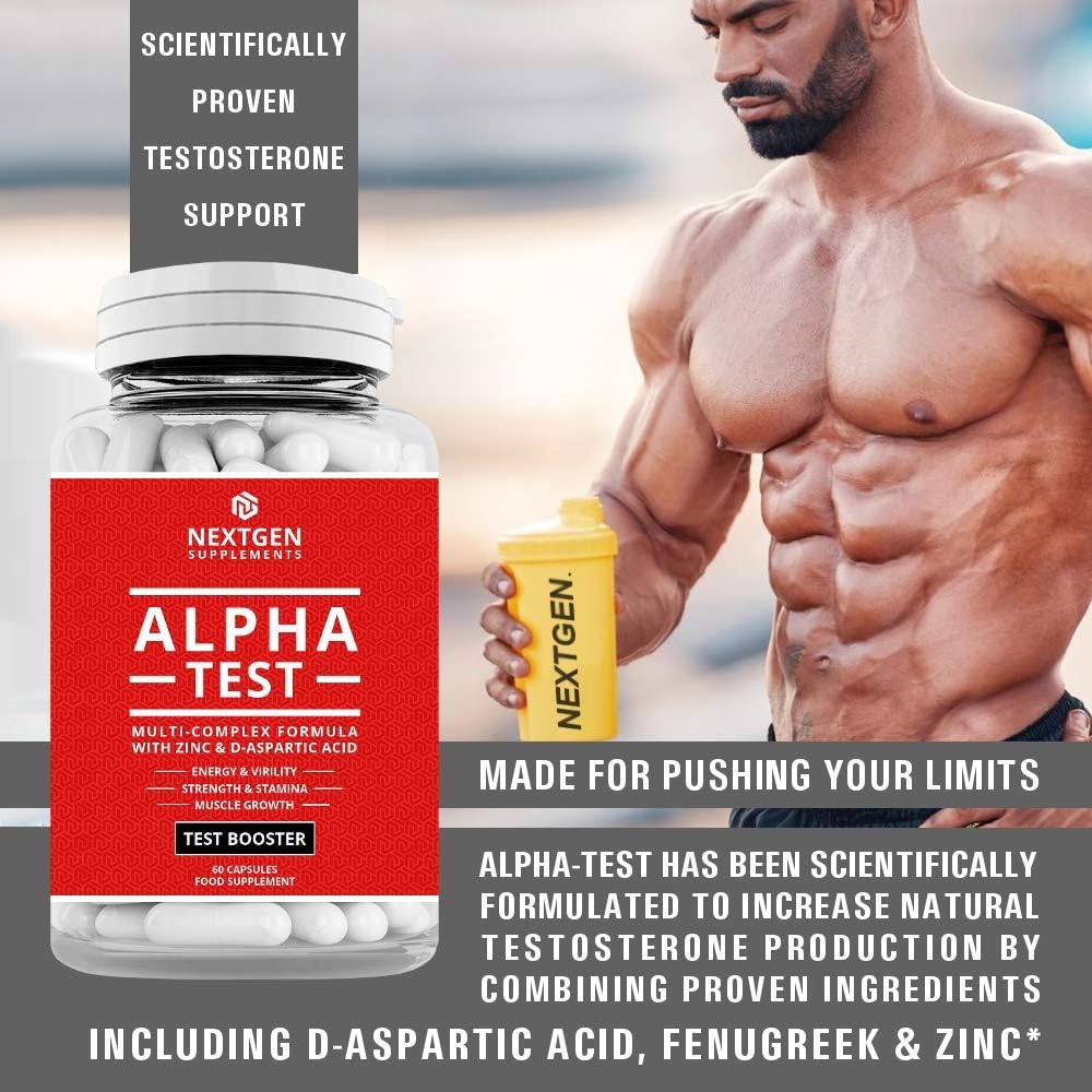 Ozuna Alpha Test, Testosterone Supplements for Men, Testosterone Booster with D-Aspartic Acid, Zinc, Tribulus Terrestris - Image 4